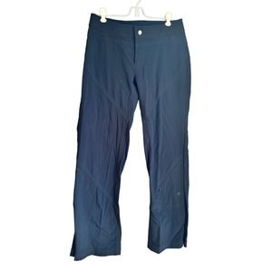 Athleta Womens Pants Ankle Straight‎ Leg Flat Front Zip Pockets Black Size 8